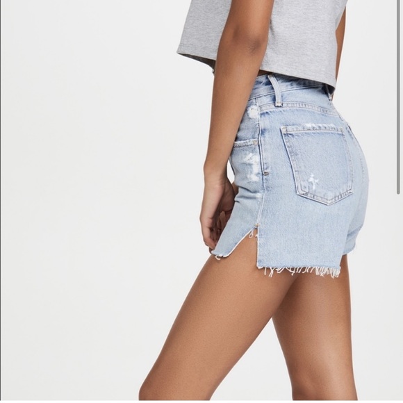 NWT Agolde Dee super high rise denim shorts in Chimes - 27 - Picture 3 of 5